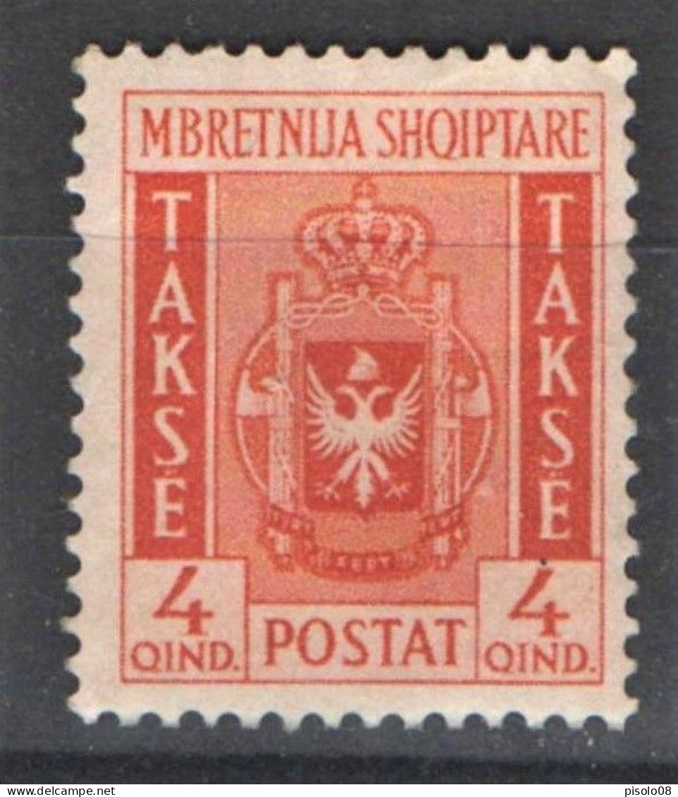 ALBANIA 1940 SEGNATASSE STEMMA ALBANESE 4 Q. ** MNH - Albanien