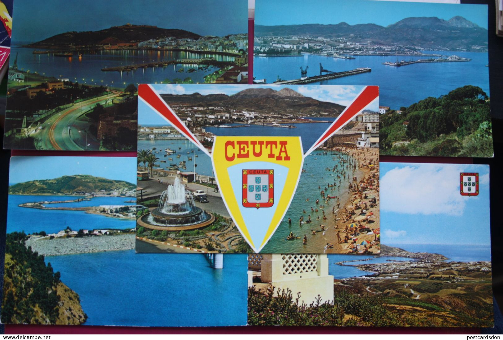 5 PCs Lot - Africa. ESPAÑA, CEUTA - Old Postcard - Ceuta