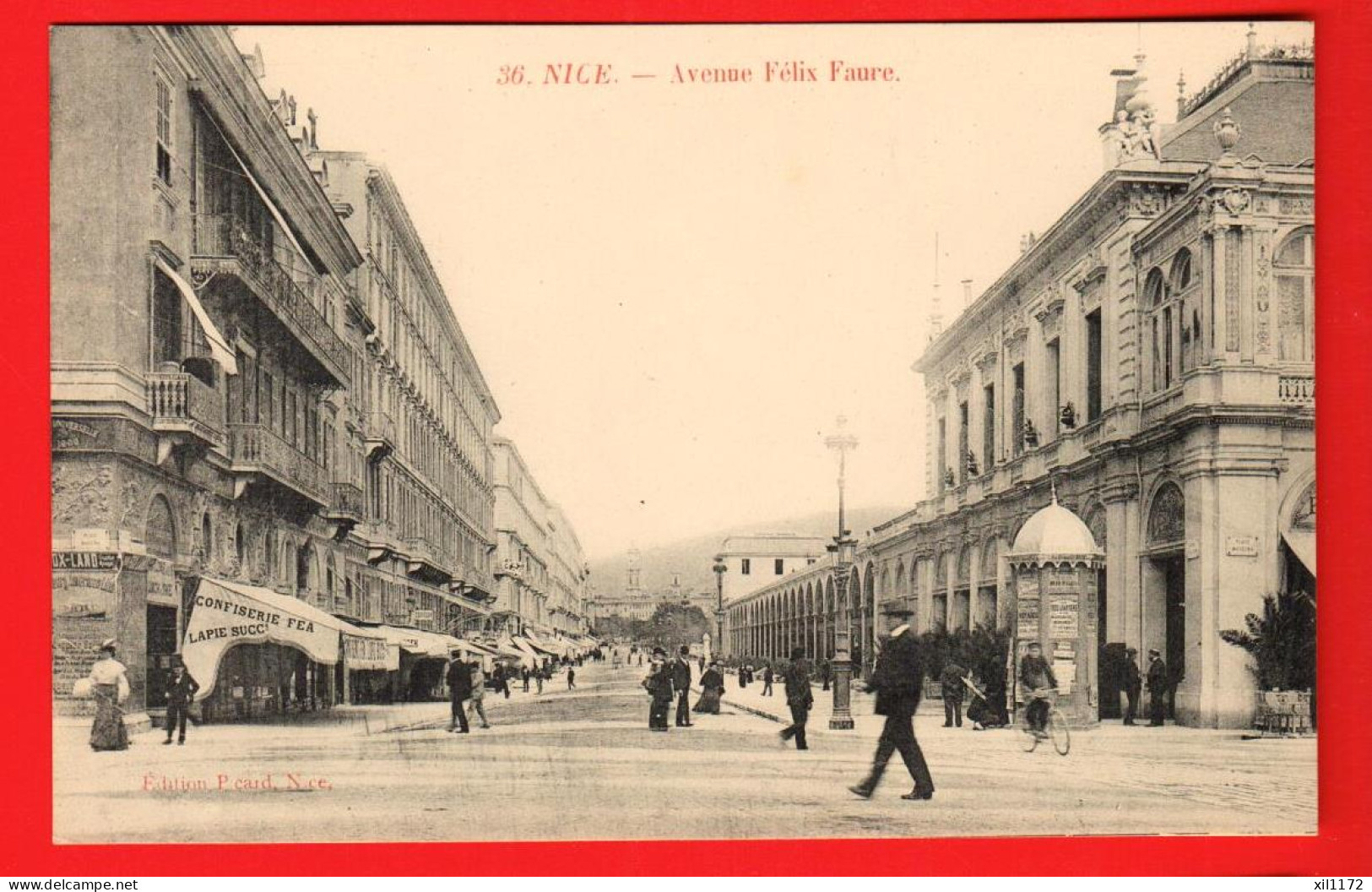 ZUS-28  Nice  Avenue Félix Faure ANIME - Places, Squares