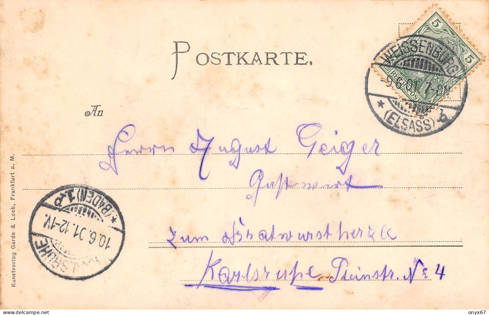 Gruss Aus WEISSENBURG-Wissembourg-67-Bas-Rhin- Bannaker Im Mai 1870 - 1901 - - Wissembourg