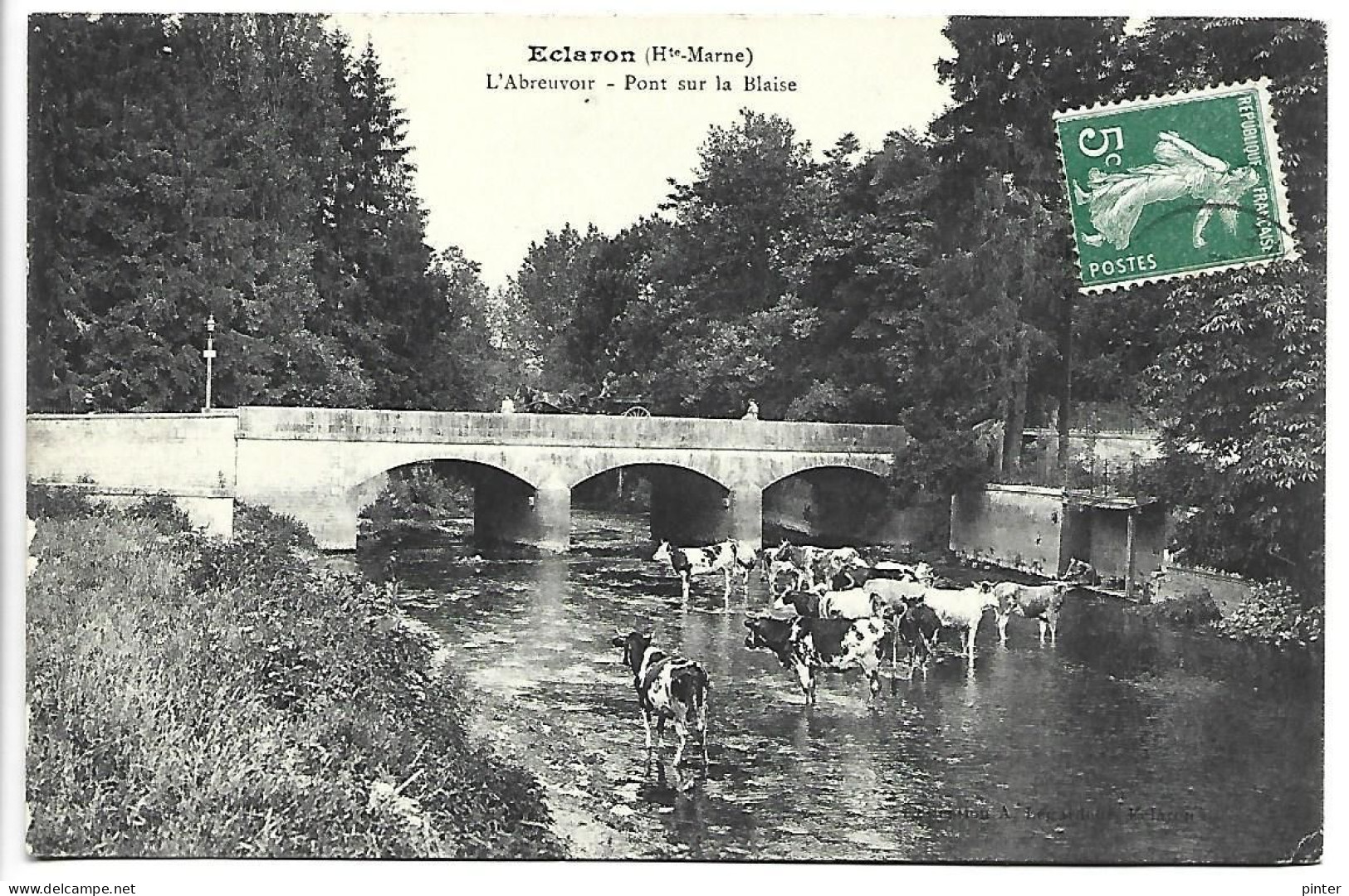 ECLARON - L'Abreuvoir - Pont Sur La Blaise - Vaches - Eclaron Braucourt Sainte Liviere