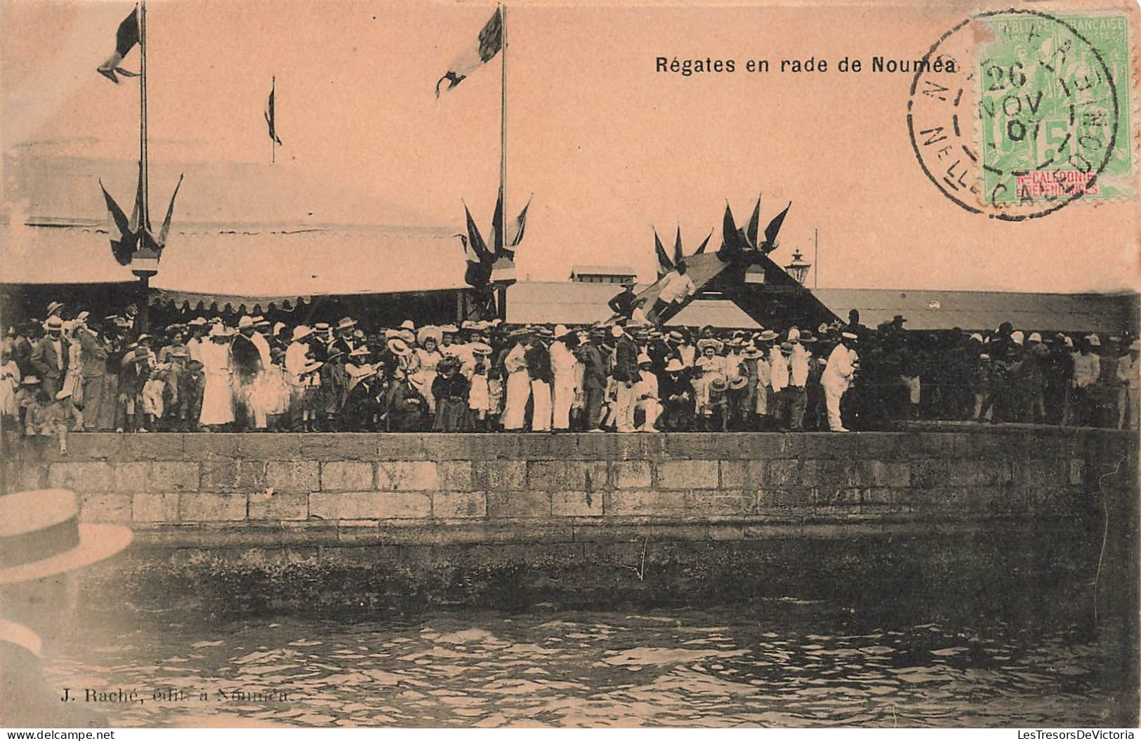 NOUVELLE CALEDONIE - Regates En Rade De Noumea - Raché Edit - Carte Postale Ancienne - - Nouvelle-Calédonie