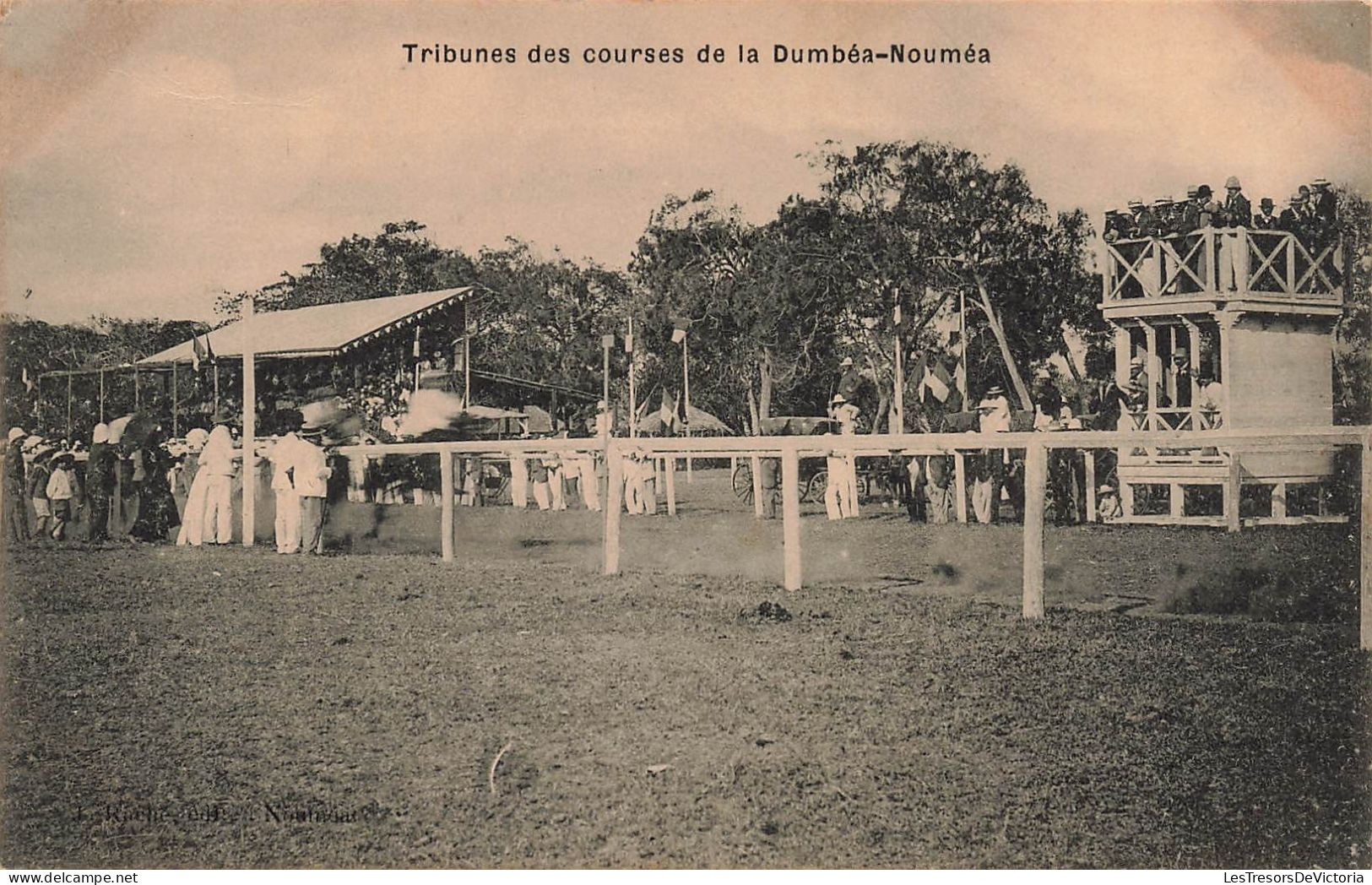 NOUVELLE CALEDONIE - Tribunes Des Courses De La Dumbea Noumea - Carte Postale Ancienne - - Nouvelle-Calédonie