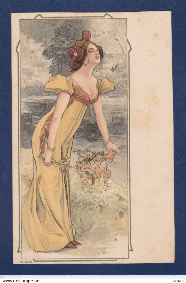 CPA Art Nouveau Femme Woman Non Circulé - Sonstige & Ohne Zuordnung