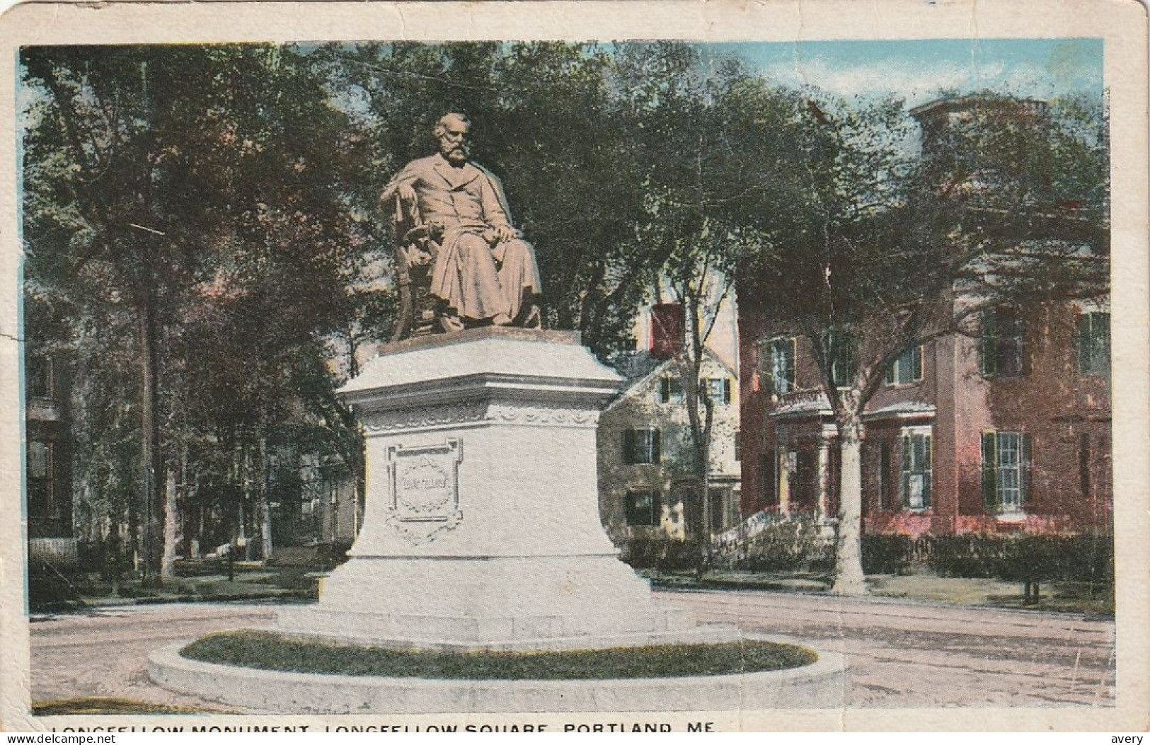 Longfellow Monument, Longfellow Square, Portland, Maine - Portland