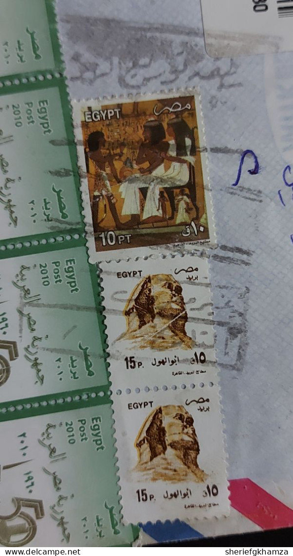 Egypt 2010 Cover With The Golden Jubilee Of Egyptian TV And The Sphinx  Stamps Returned To Sender - Briefe U. Dokumente