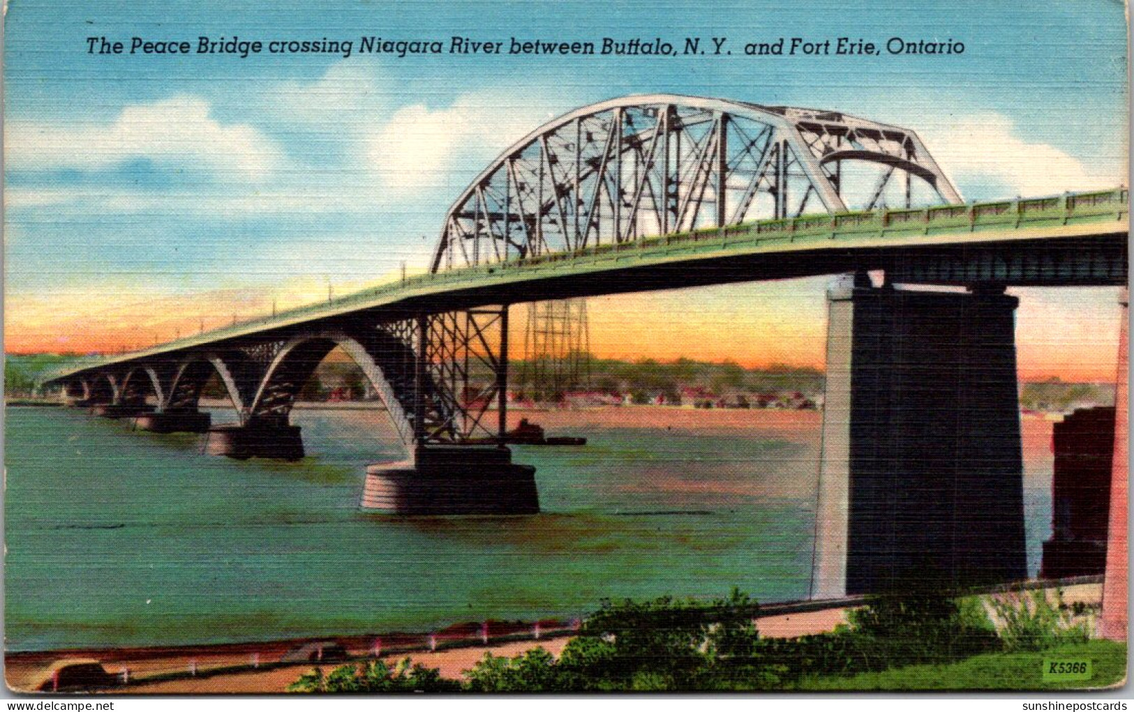 New York Peace Bridge Crossing Niagara River Between Buffalo And Fort Erie Canada - Buffalo