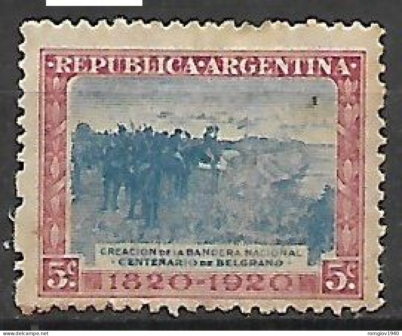 ARGENTINA  1920  CENTENARIO DELLA  MORTE DEL GENERALE MANUEL BELGRANO  YVERT. 253 MLH VF - Ungebraucht