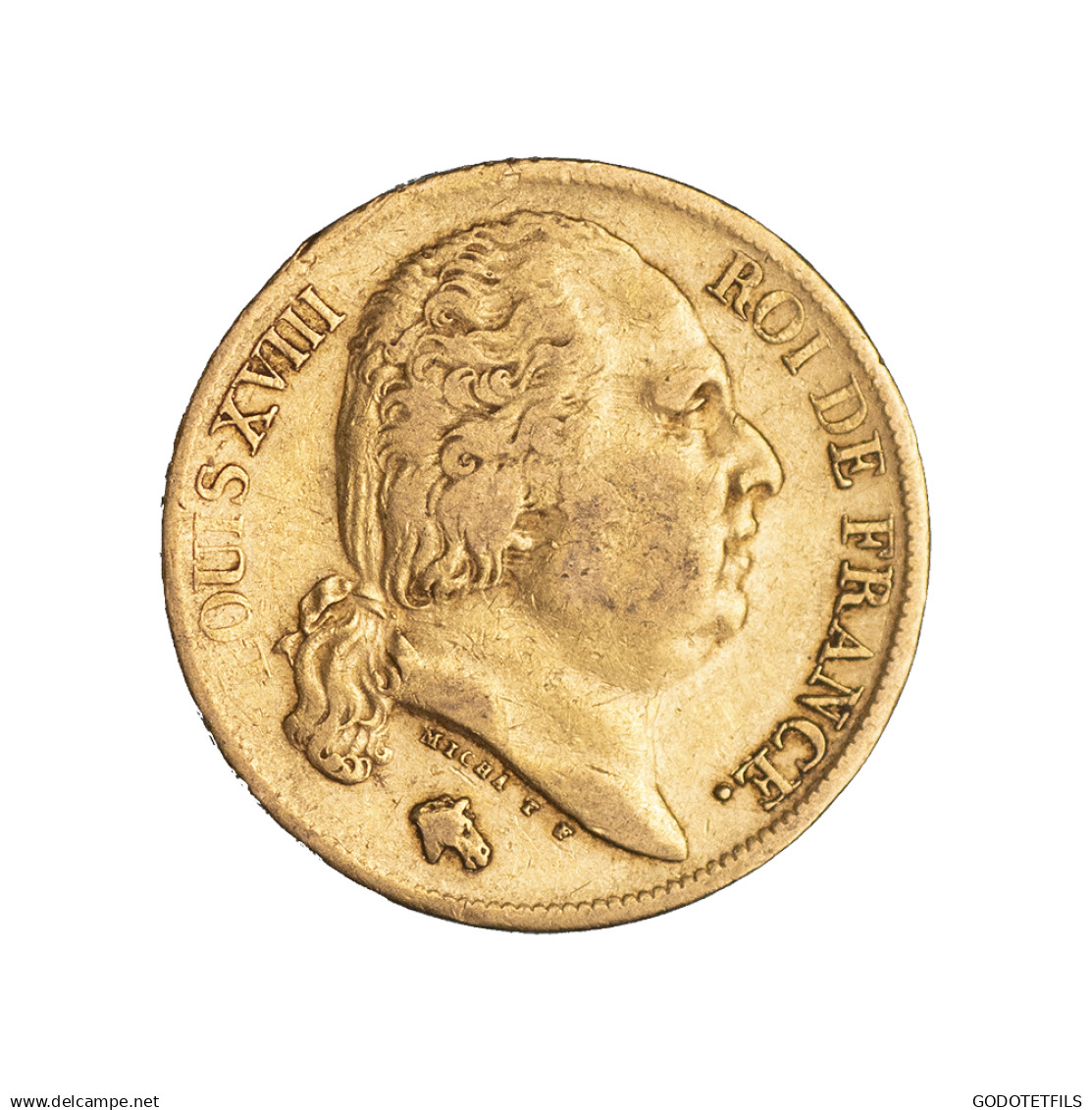 Louis XVIII-20 Francs 1824 Paris - 20 Francs (or)