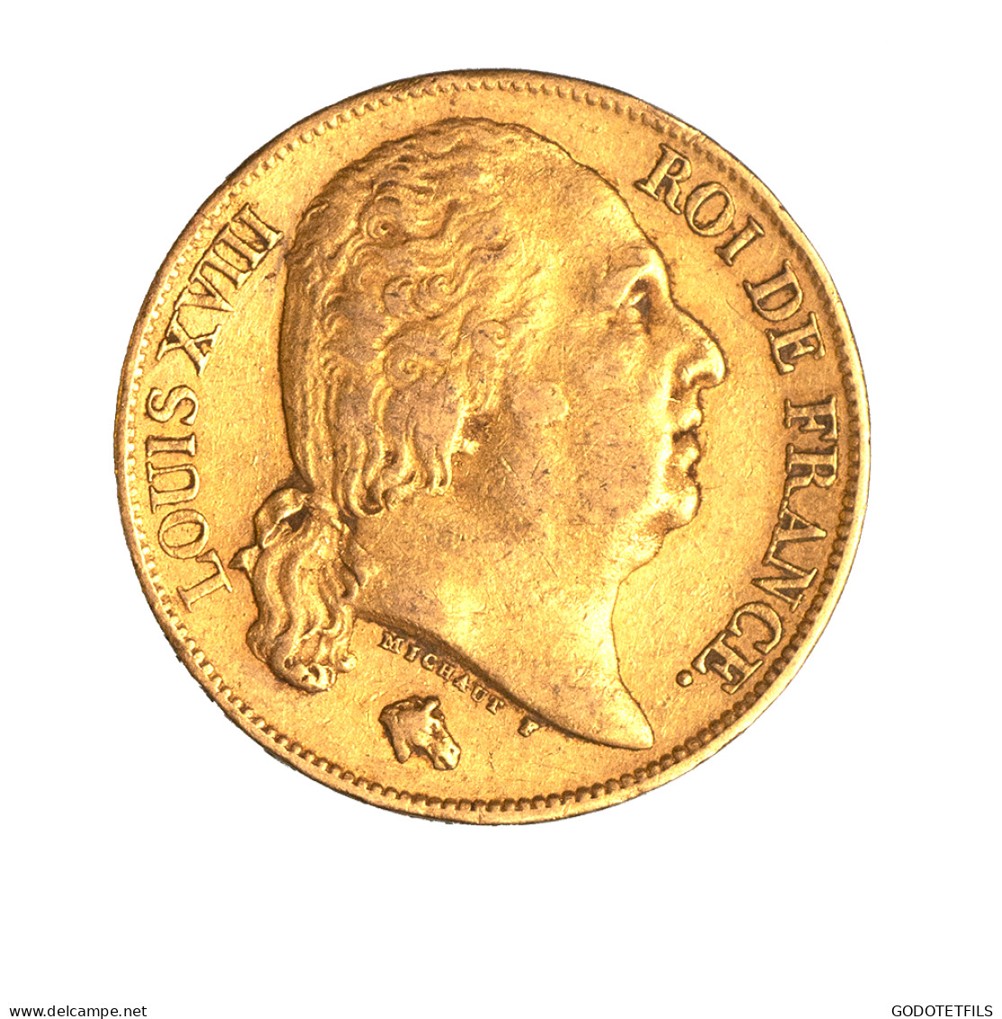 Louis XVIII-20 Francs 1820 Paris - 20 Francs (gold)