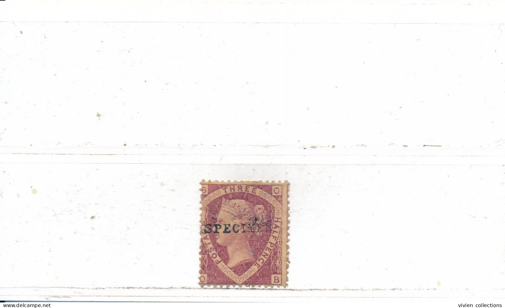 Grande Bretagne N° 50 Surchargé Specimen (planche 3) - Unused Stamps