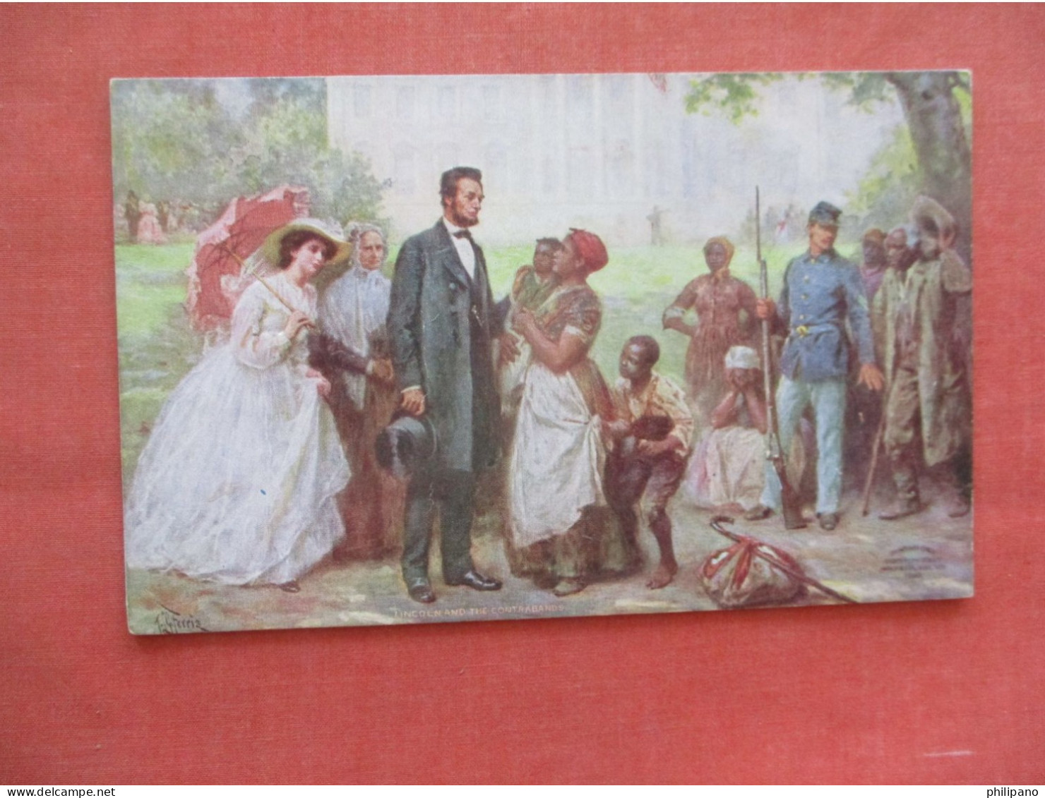 Black Americana      Abraham Lincoln With Slaves  Ref 5965 - Black Americana