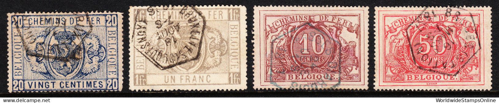 BELGIUM — SCOTT Q2//Q11 — 1879-1886 RAILWAY ISSUES — USED — SCV $37.50 - Postfris