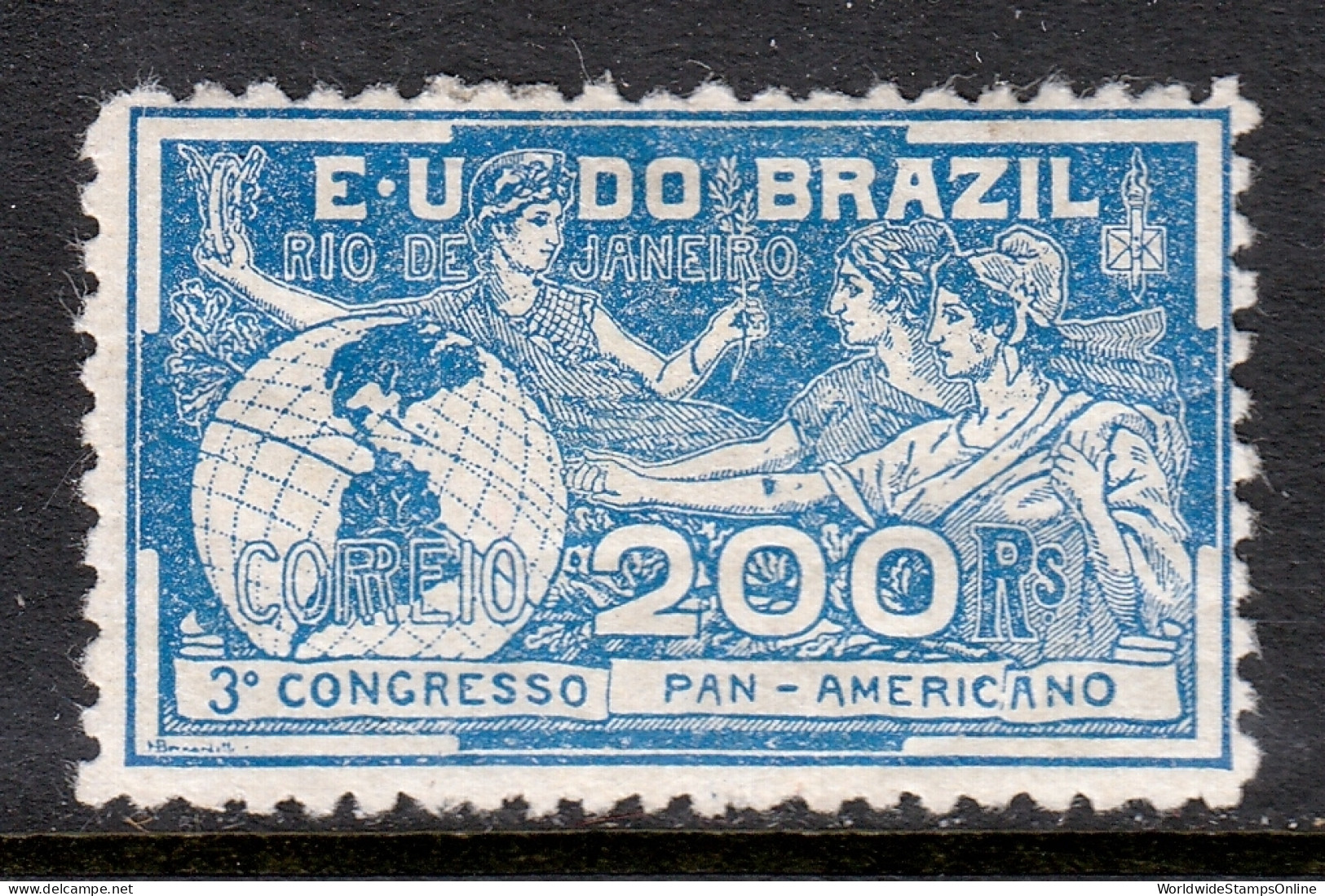 Brazil - Scott #173 - MH - A Bit Of Creasing, Pencil/rev. - SCV $10 - Ongebruikt