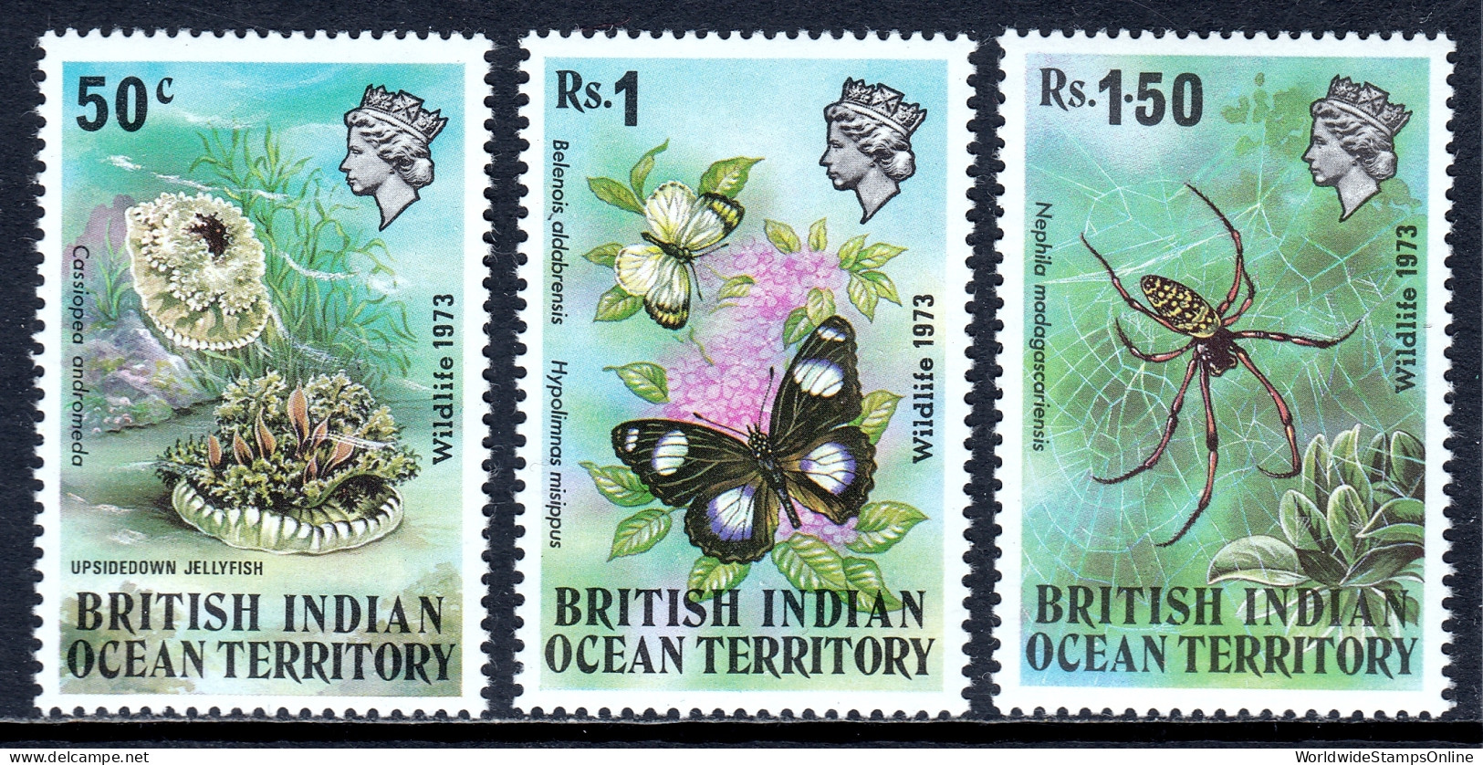 British Indian Ocean Territory - Scott #54-56 - MNH - SCV $15 - Britisches Territorium Im Indischen Ozean