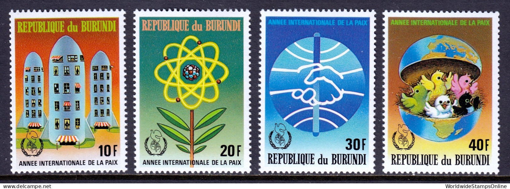 Burundi - Scott #639-642 - MNH - SCV $11 - Nuovi