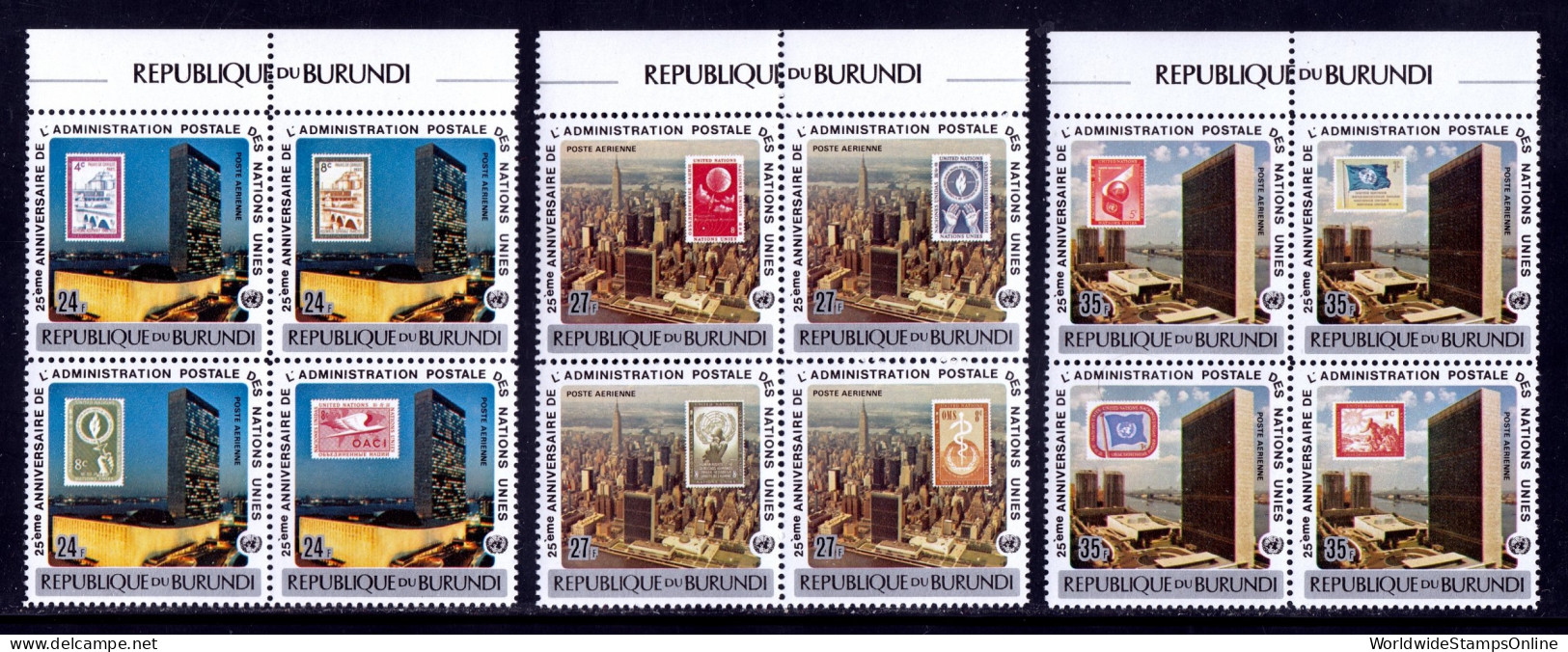 Burundi - Scott #C264-C266 - MNH - SCV $23 - Luftpost