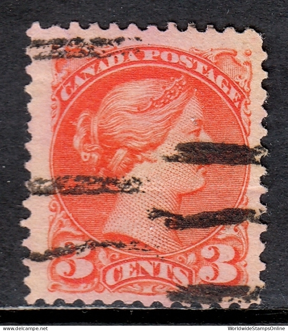 Canada - Bar Precancel #R-41 W/break, Shift - Creasing, Pink Bleed - Used - CV $20 - Préoblitérés