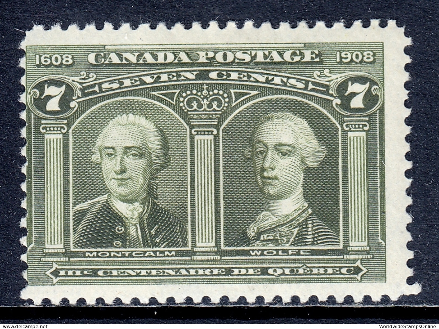 Canada - Scott #100 - MH - Small Thin - SCV $150 - Unused Stamps