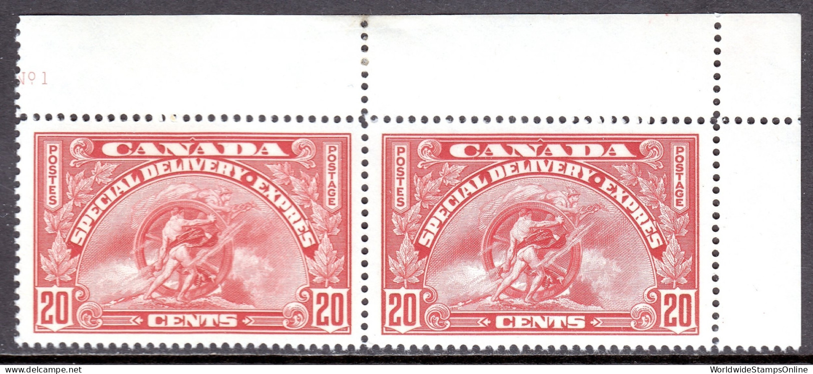 Canada - Scott #E6 - Pair - MNH - Hinged In Selvage - SCV $45 - Correo Urgente