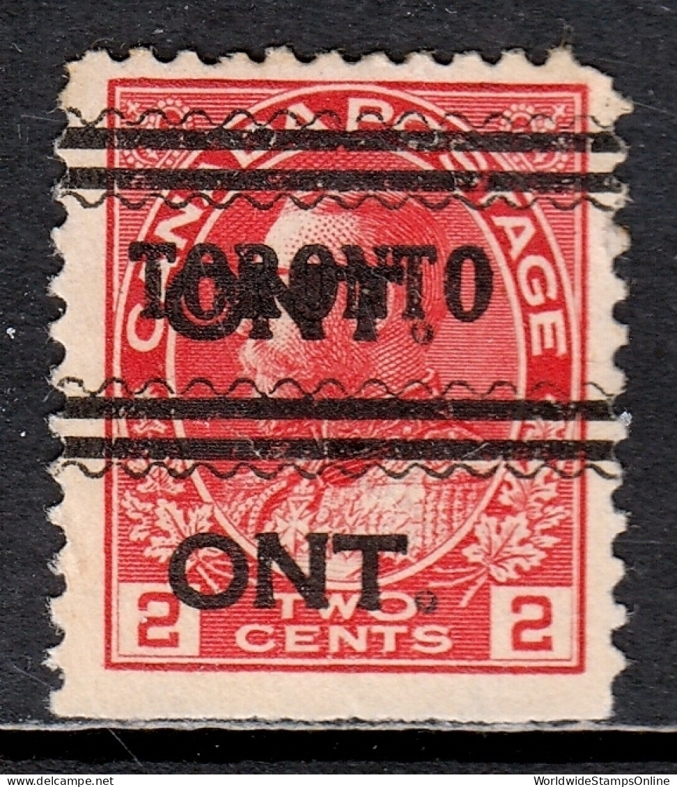 Canada - Toronto Precancel #6-106-D - Tear, Spacefiller - Used - CV $20 - Préoblitérés