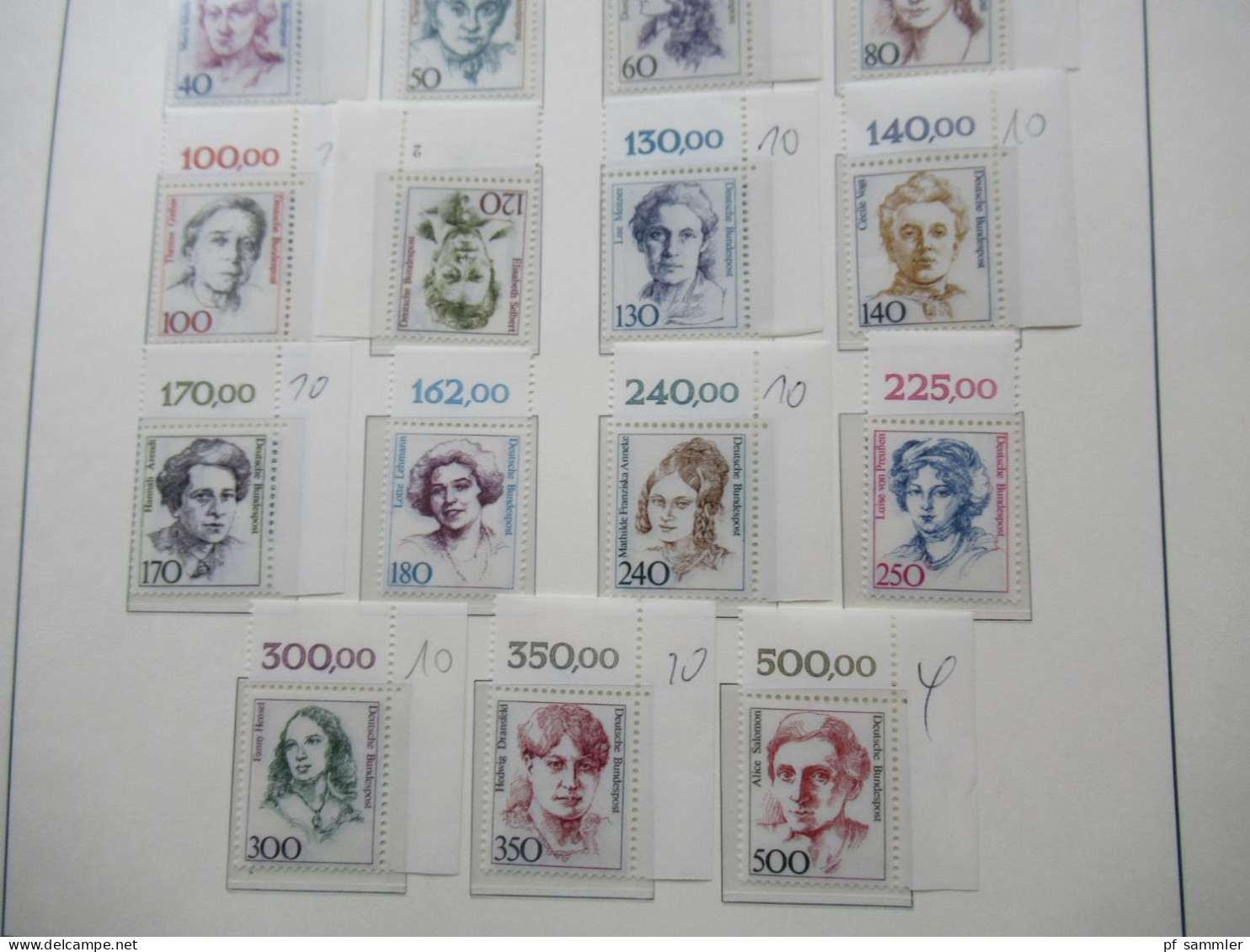 BRD 1979 -1989 doppelt gesammelt ** und Tagesstempel Lemgo teils noch mit Paaren und etliche Randstücke! Schöne Sammlung