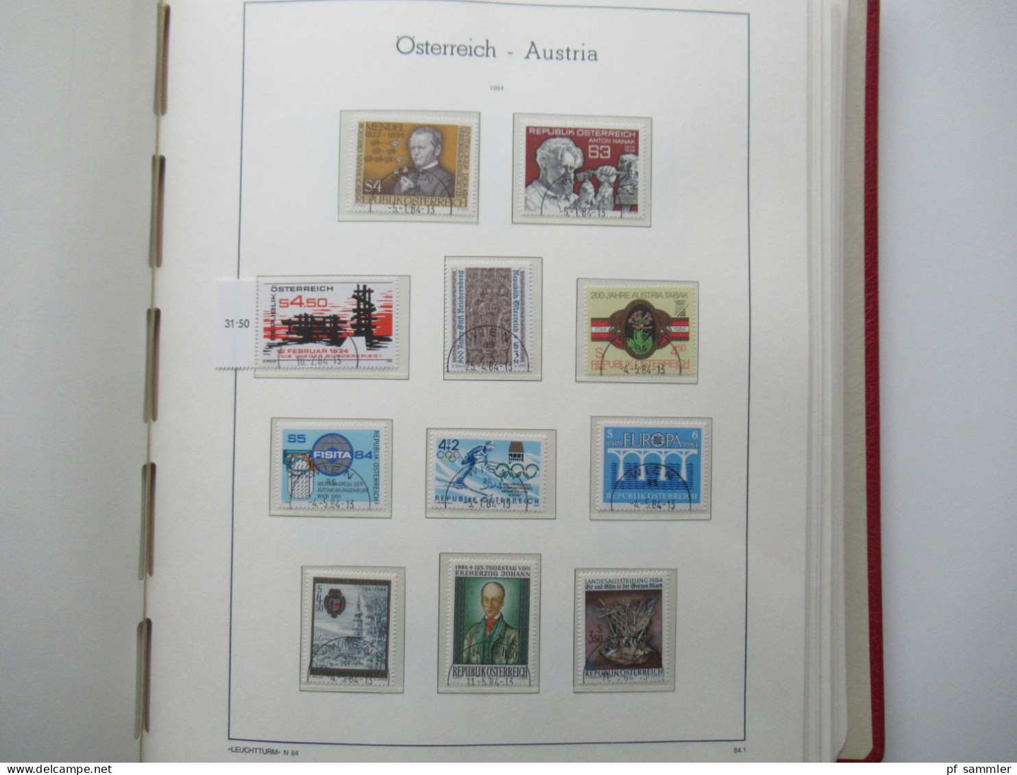 Österreich 1984- 1992 doppelt gesammelt ** und gestempelt etliche Randstücke! Schöne Sammlung im Leuchtturm VD Album