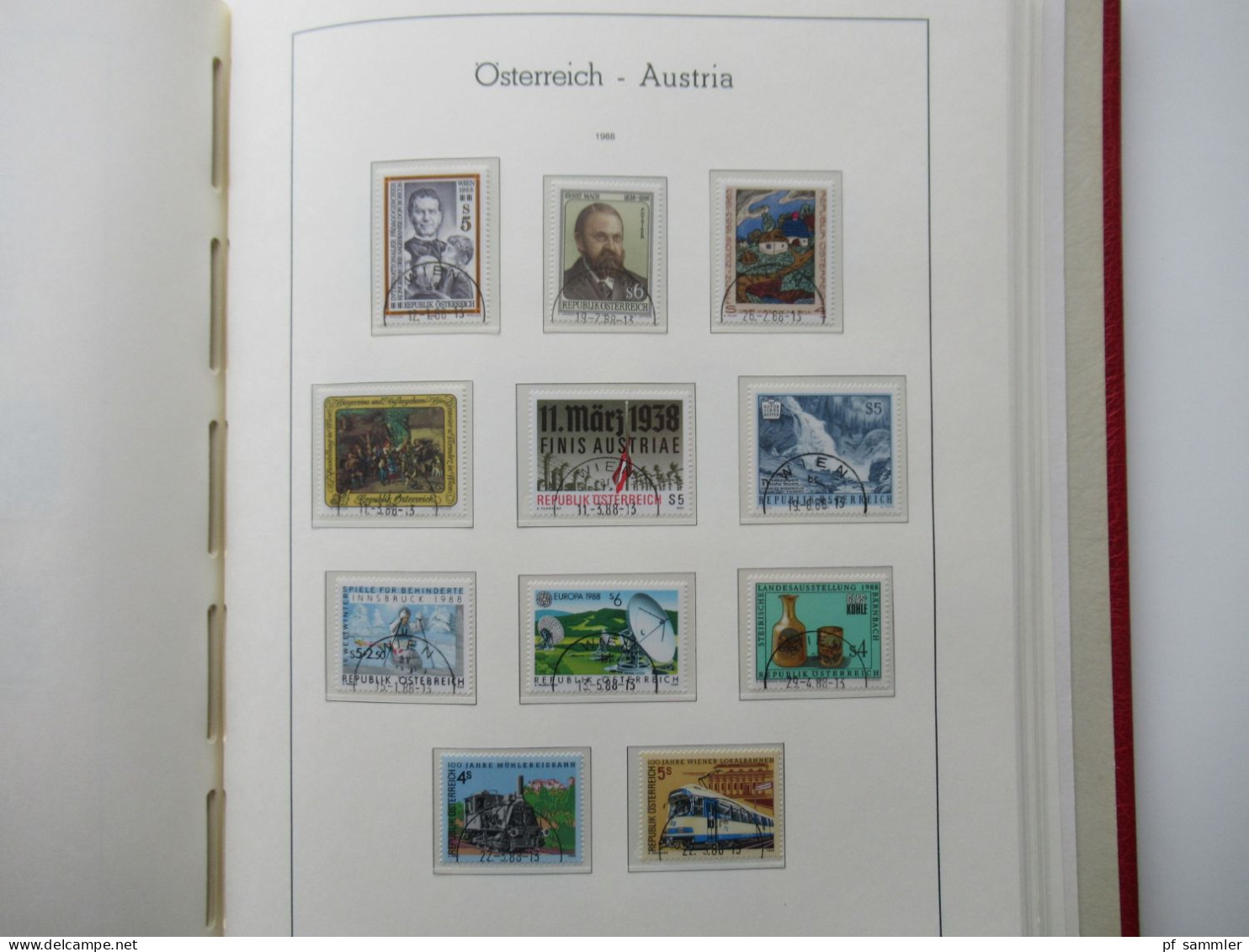 Österreich 1984- 1992 doppelt gesammelt ** und gestempelt etliche Randstücke! Schöne Sammlung im Leuchtturm VD Album