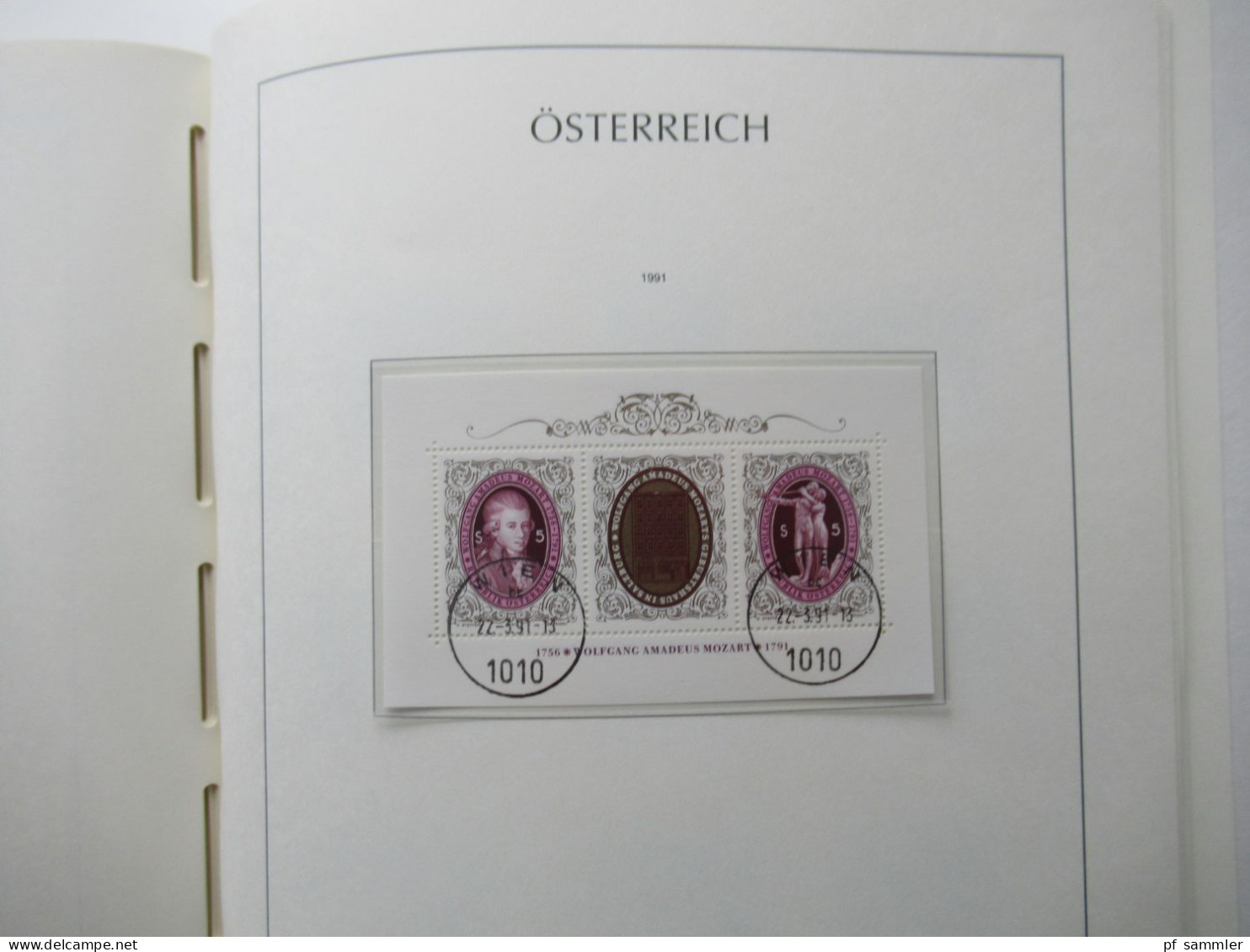 Österreich 1984- 1992 doppelt gesammelt ** und gestempelt etliche Randstücke! Schöne Sammlung im Leuchtturm VD Album