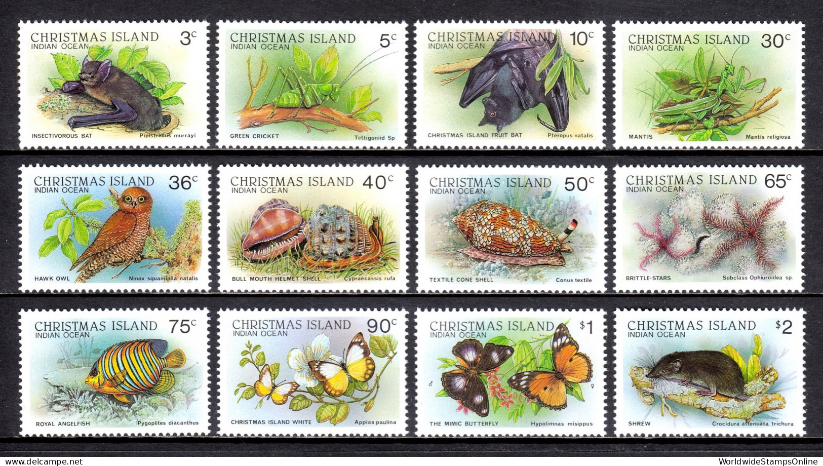 Christmas Island - Scott #198//210 - Short Set - MNH - SCV $31 - Christmas Island