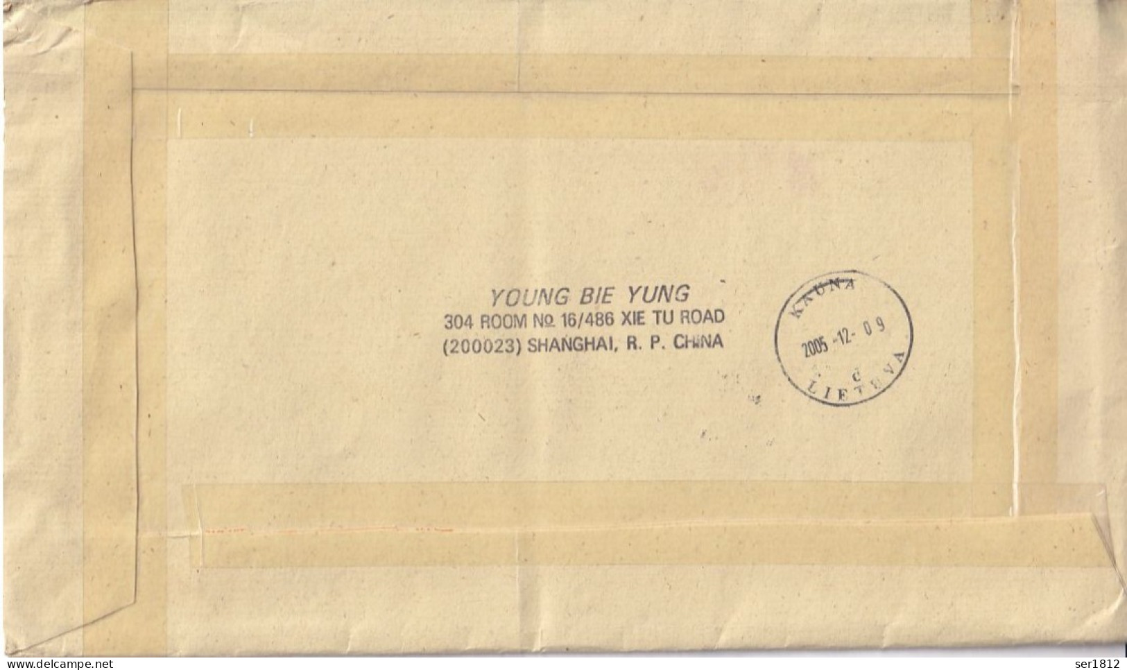 China 2005 Postal Cover To Kaunas Lithuania - Lettres & Documents