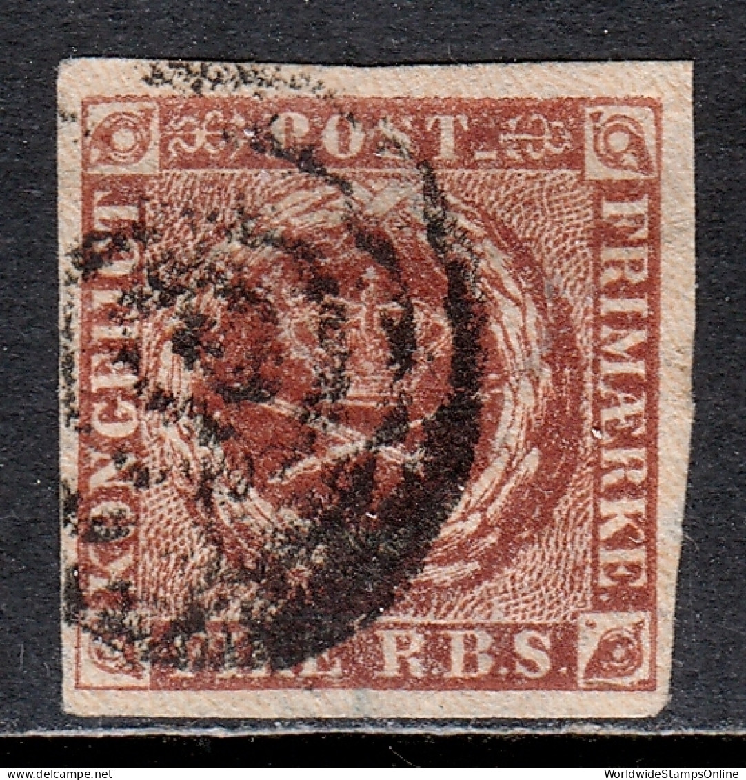 Denmark - Scott #2 - Used - SCV $40 - Ungebraucht