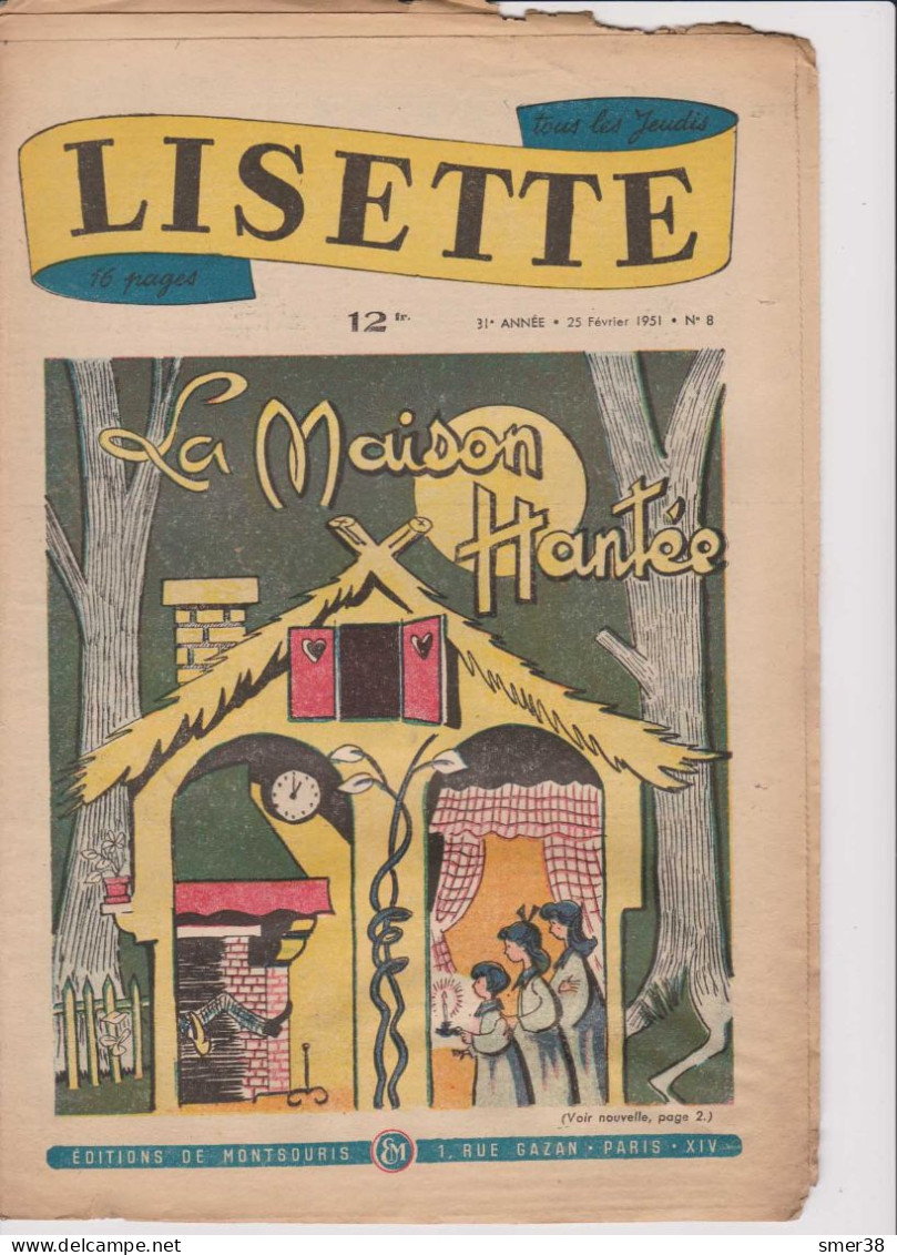 Lisette - Journal Des Fillettes  - 1951  - N°8  22/02/1951 - Lisette