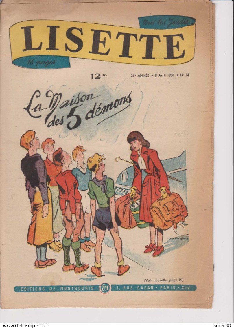 Lisette - Journal Des Fillettes  - 1951  - N°14 08/04/1951 - Lisette