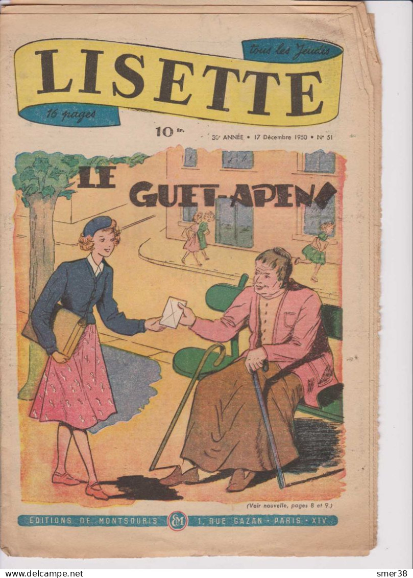 Lisette - Journal Des Fillettes  - 1950  - N°51 17/12/1950 - Lisette