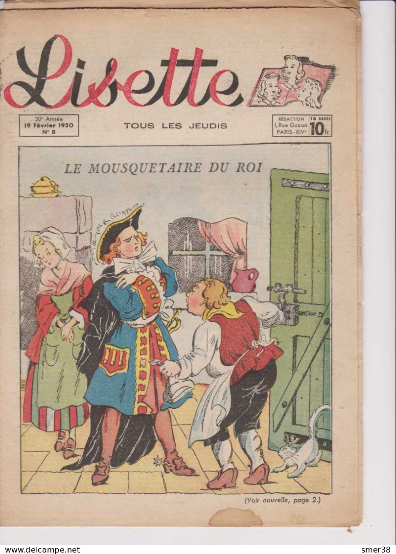 Lisette - Journal Des Fillettes  - 1950  - N°8 -   19/02/1950 - Lisette