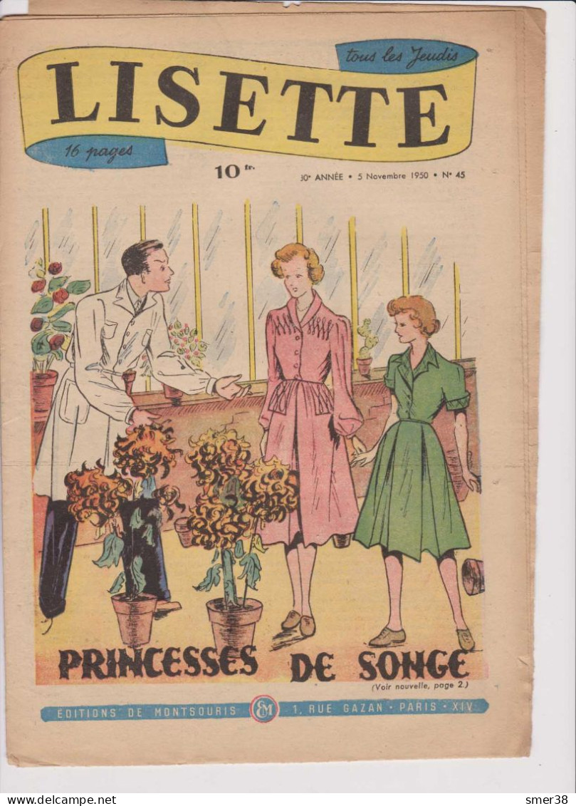 Lisette - Journal Des Fillettes  - 1950  - N°45 -   05/11/1950 - Lisette