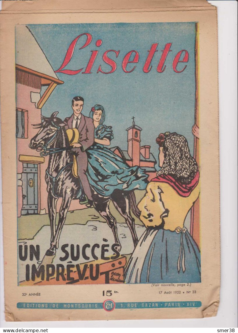 Lisette - Journal Des Fillettes  - 1952  - N°33 -   17/08/1952 - Lisette