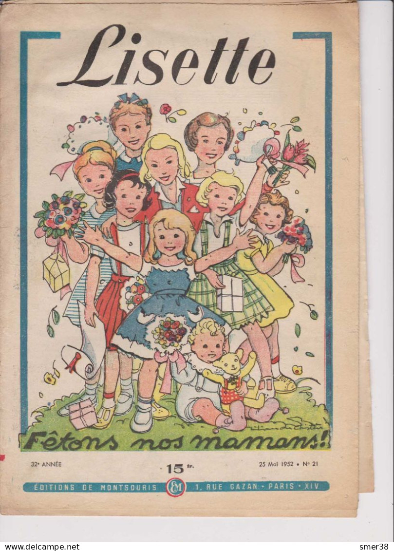 Lisette - Journal Des Fillettes  - 1952  - N°21 -   25/05/1952 - Lisette