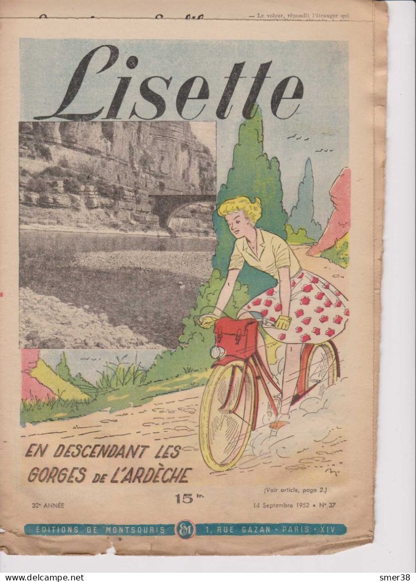 Lisette - Journal Des Fillettes  - 1952  - N°37  14/09/1952 - Lisette