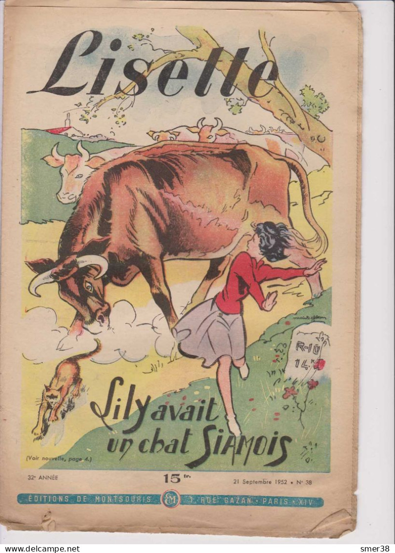 Lisette - Journal Des Fillettes  - 1952  - N°38  21/09/1952 - Lisette