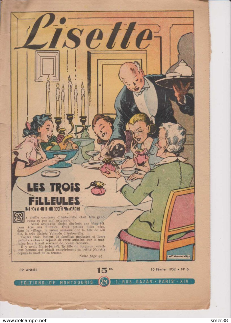 Lisette - Journal Des Fillettes  - 1952  - N°6  10/02/1952 - Lisette