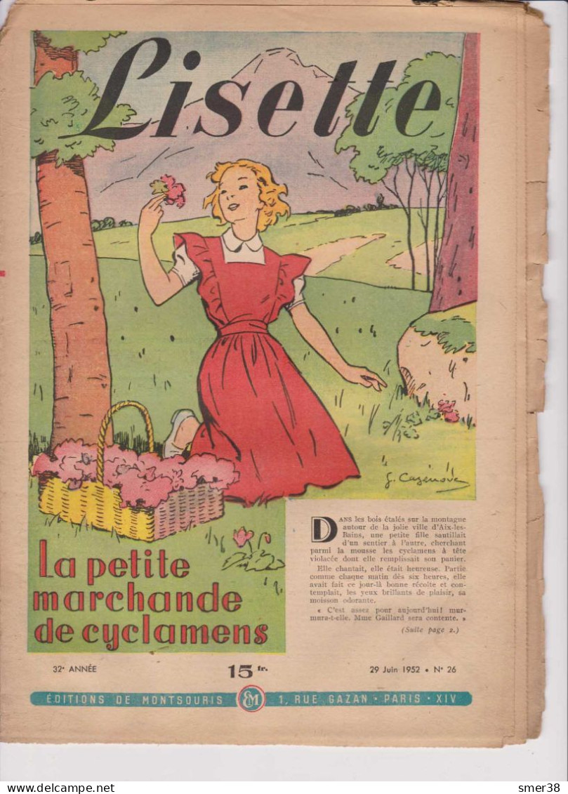 Lisette - Journal Des Fillettes  - 1952  - N°26  29/06/1952 - Lisette