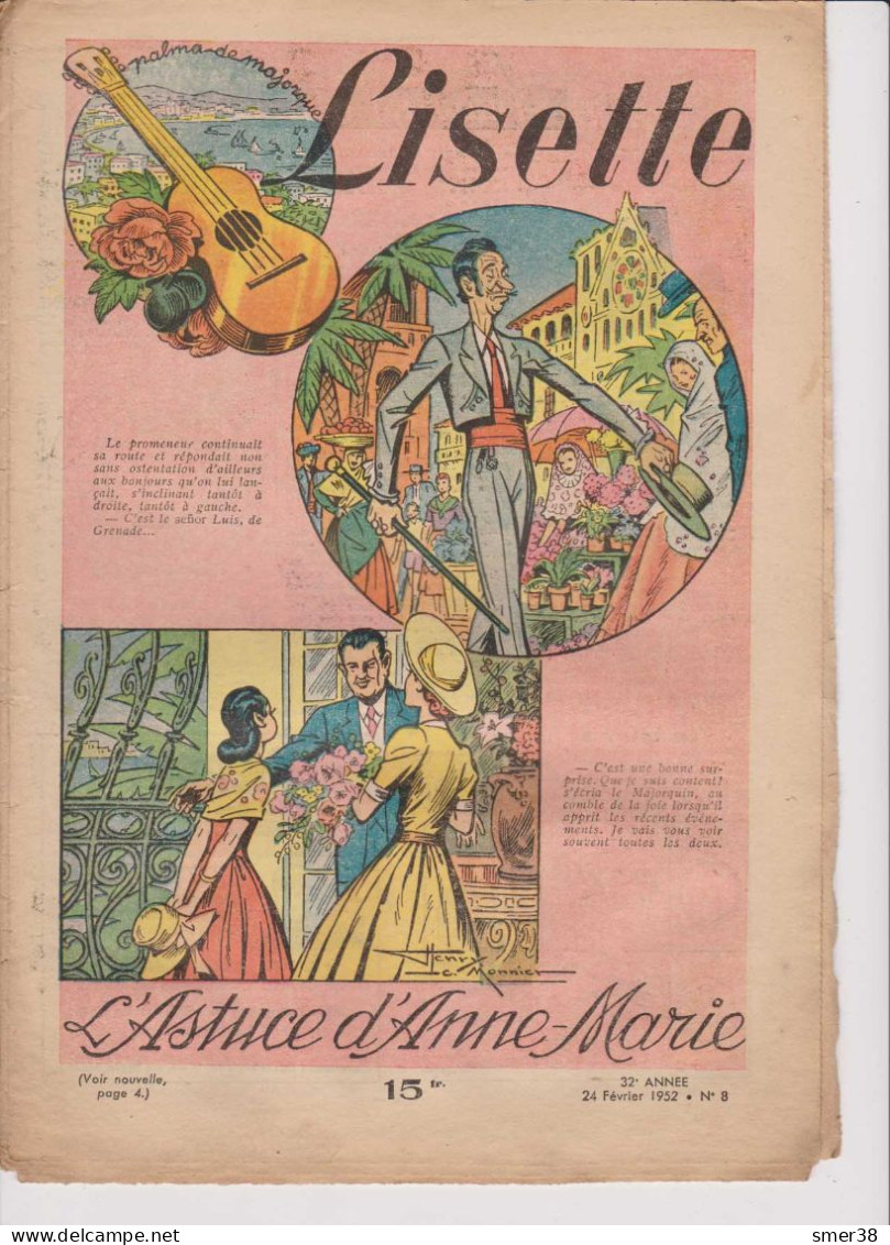 Lisette - Journal Des Fillettes  - 1952  - N°8  24/02/1952 - Lisette
