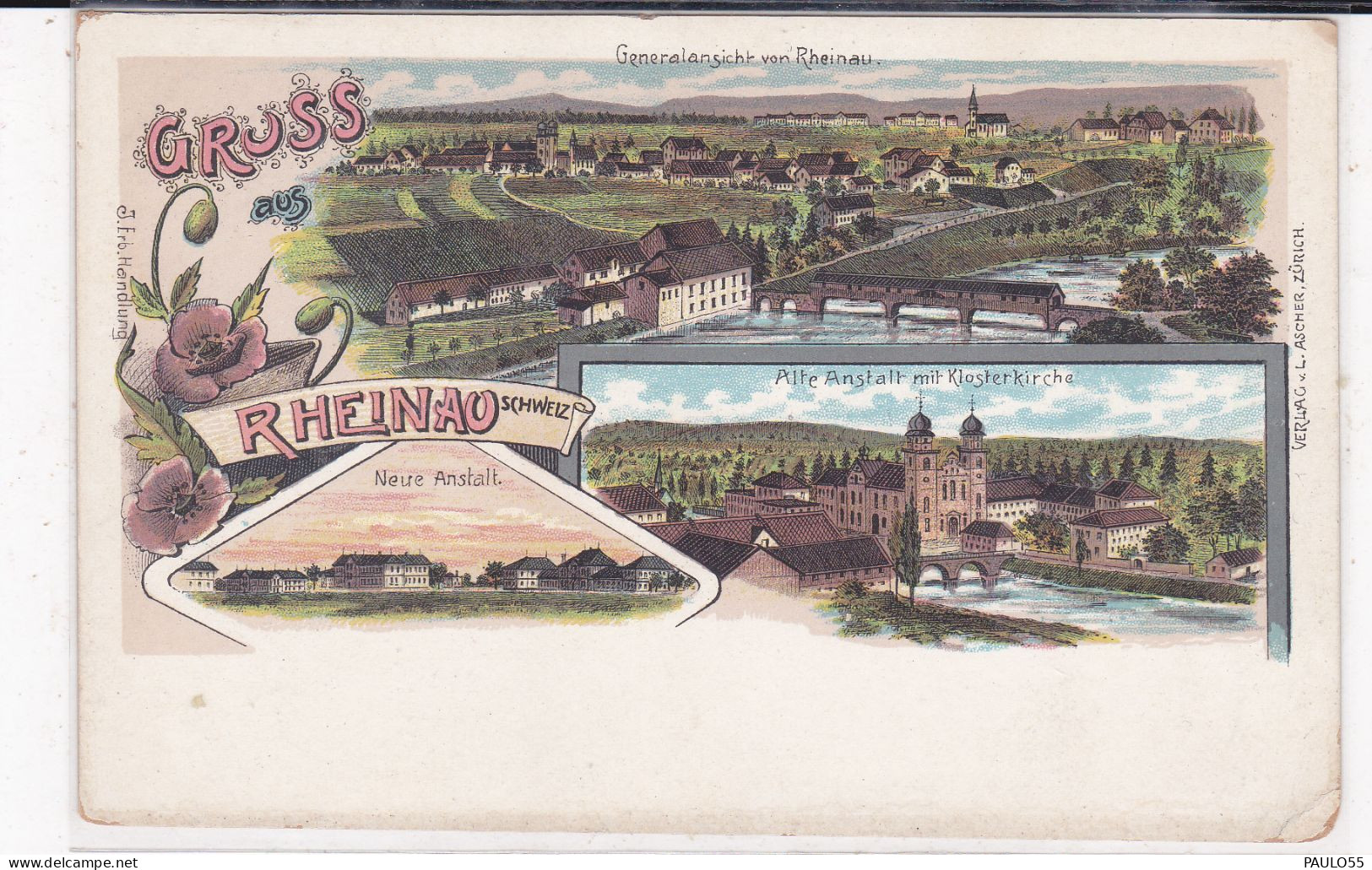 GRUSS AUS RHEINAU LITHO - Rheinau