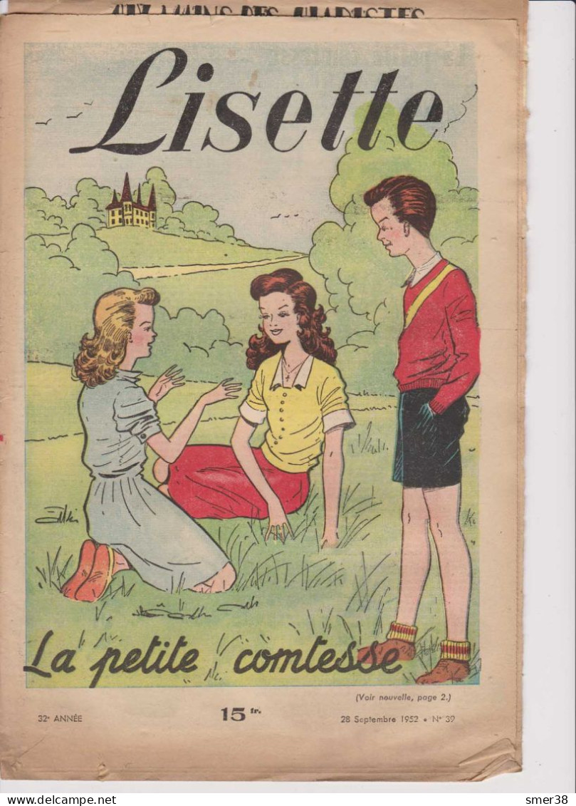 Lisette - Journal Des Fillettes  - 1952  - N°39  28/09/1952 - Lisette
