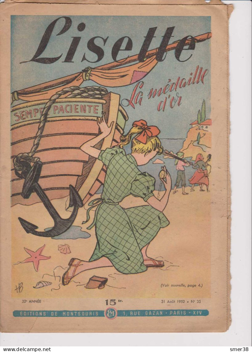 Lisette - Journal Des Fillettes  - 1952  - N°35  31/08/1952 - Lisette