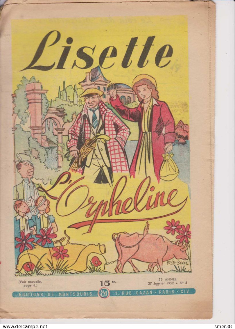 Lisette - Journal Des Fillettes  - 1952  - N°4  27/01/1952 - Lisette