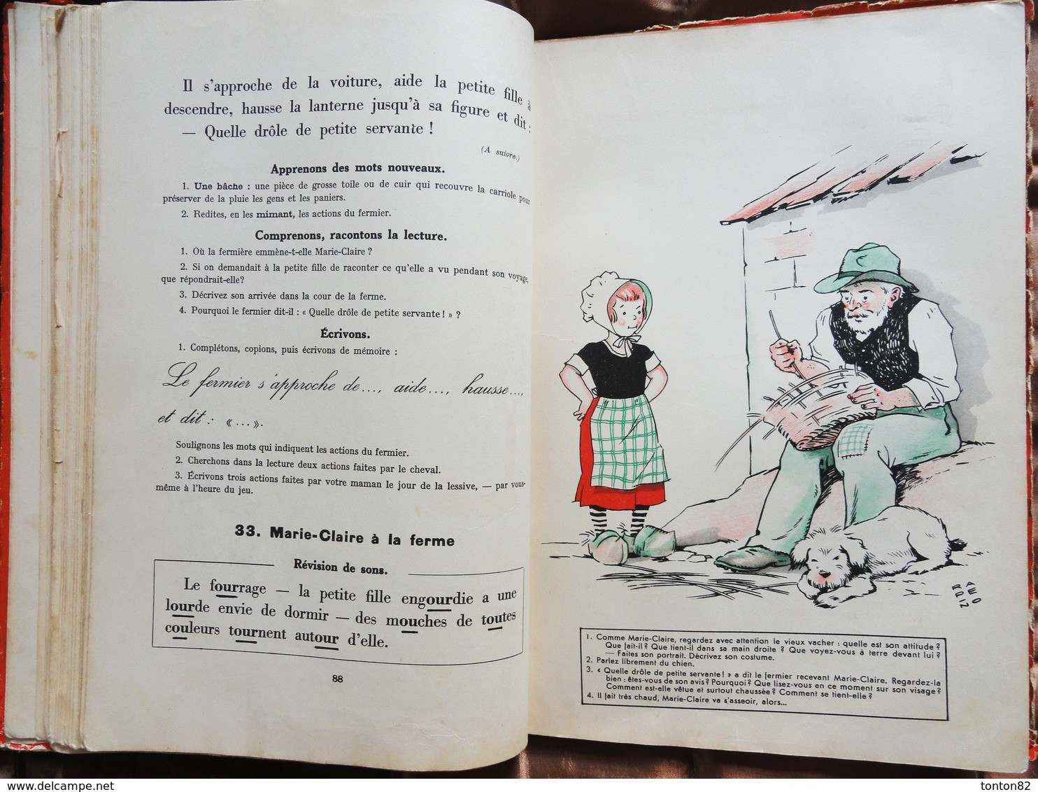 Mme Hélier - Malaurie - " Les Enfants et les Bêtes " - Premier Livre de Lecture Courante - Albin Michel - ( 1936 ) .
