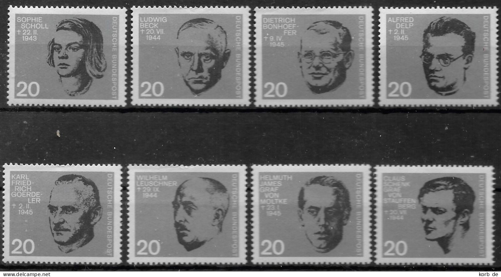 BRD 1964 / MiNr.   431 - 438  Aus Block 3   ** / MNH  (x314) - Ungebraucht